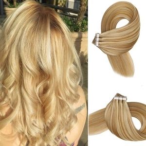 16" Human Tape In Hair Extensions,20pcs,30g,12/613